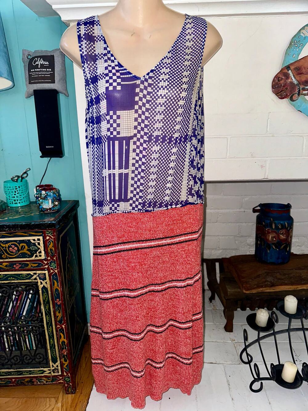 RHIE COTTON/SILK FLAPPER DRESS S